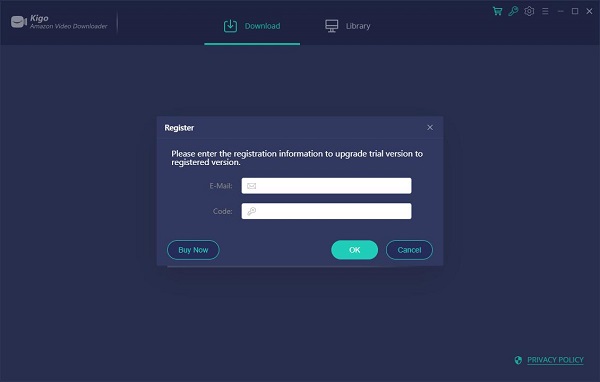 Register Amazon Prime Video Downloader