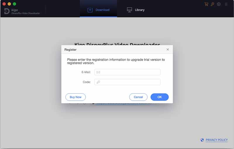 Register Disney+ Video Downloader for Mac