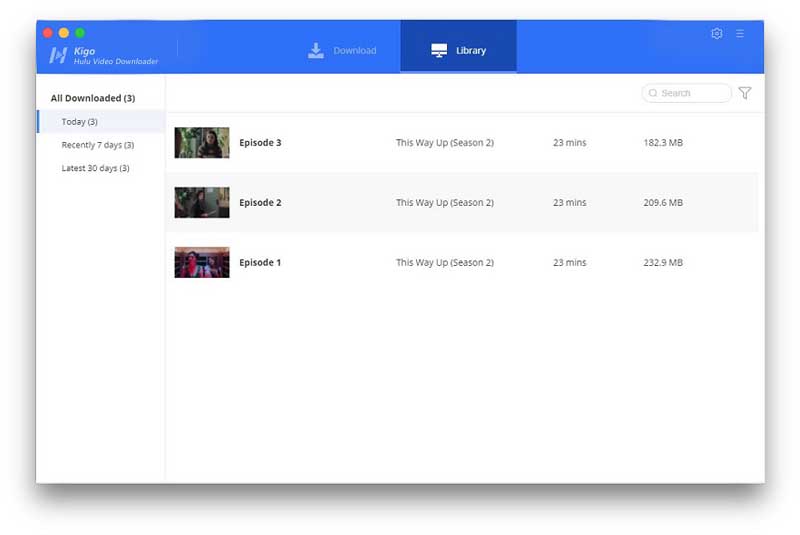 Find the downloaded Hulu videos