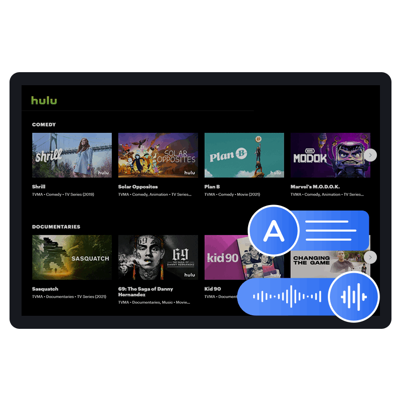 Hulu Audio Tracks and Subtitles kept
