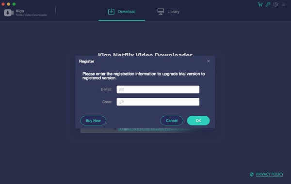 Register Netflix Downloader for Mac